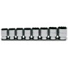 Coffret 8 douilles BETA 1/2'' 12 pans sur support