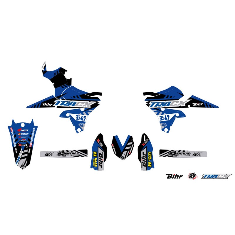 Kit déco KUTVEK Tracx bleu Yamaha YZ250F