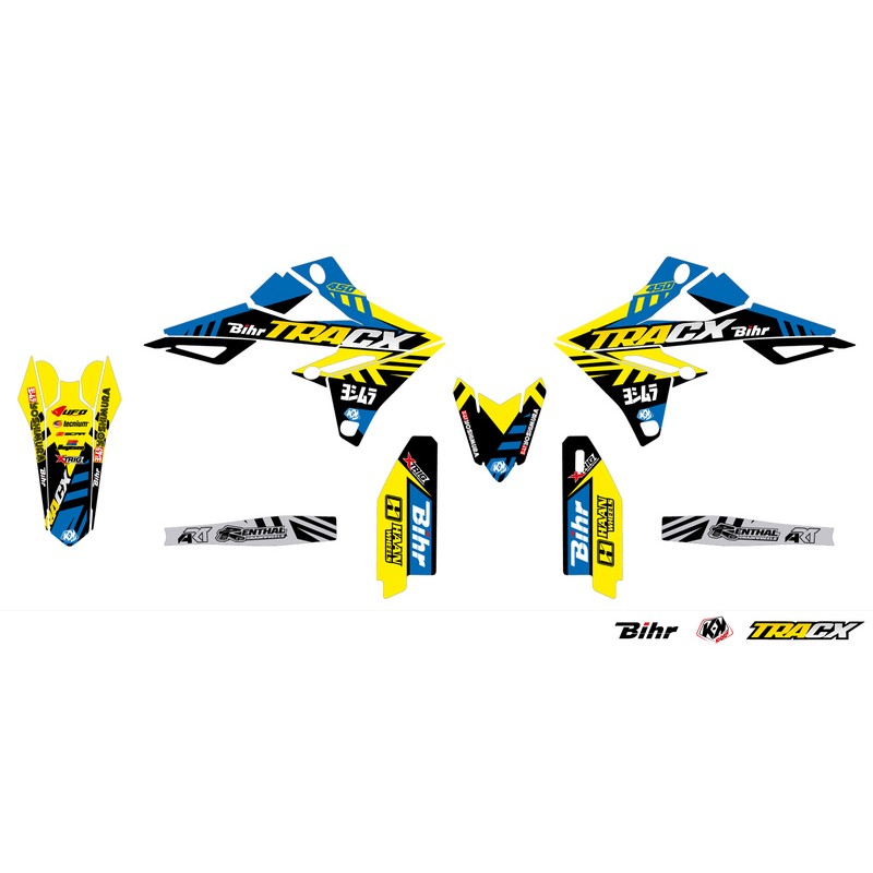 Kit déco KUTVEK Tracx jaune Suzuki RM-Z250