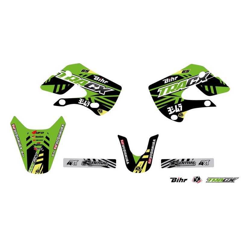 Kit déco KUTVEK Tracx vert Kawasaki KX65