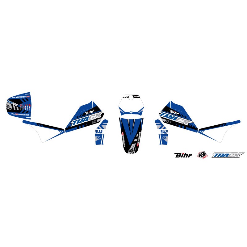 Kit déco KUTVEK Tracx bleu Yamaha PW80