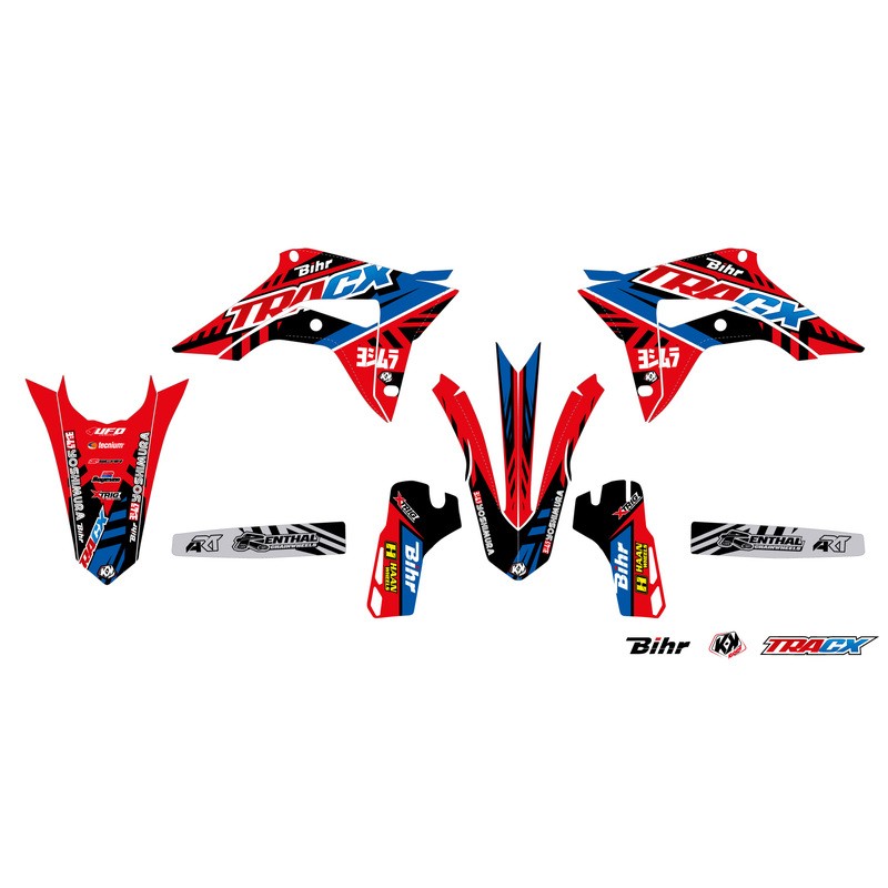 Kit déco KUTVEK Tracx rouge Honda CRF450R