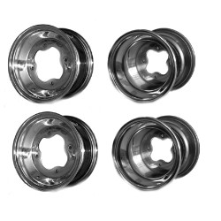 Lot de 4 Jantes Alu ART Bord Roulé 10x5 / 8x8.5