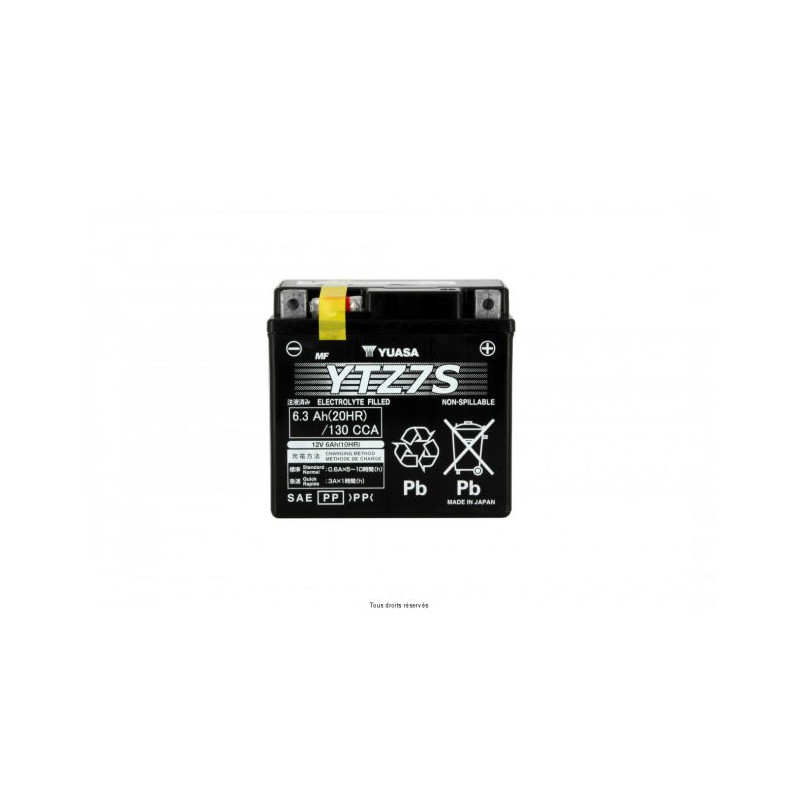 Batterie YTZ7-S Yuasa fermée sans entretien Gel