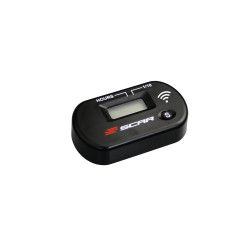 Compteur d'heures SCAR Sans-fil avec Velcro noir Quad Moto Jet ski