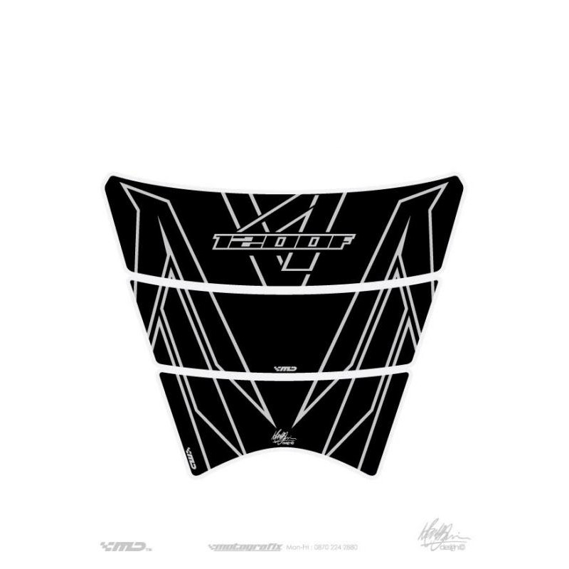 Protection de réservoir Honda Noir Argent 3 pièces