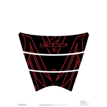 Protection de réservoir Honda Noir Rouge 3 pièces