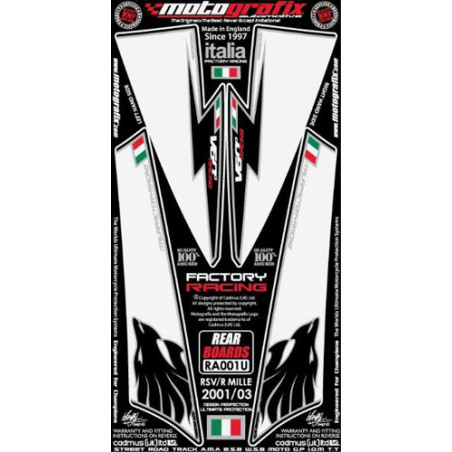 Protection de réservoir Yamaha Noir Rouge 1 pièce