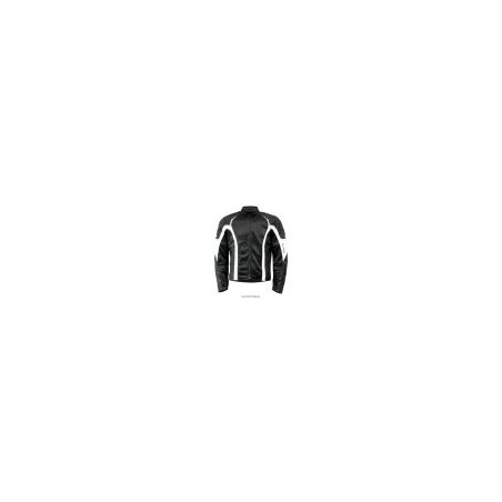 Blouson été Blanc Noir S-LINE Moto Route