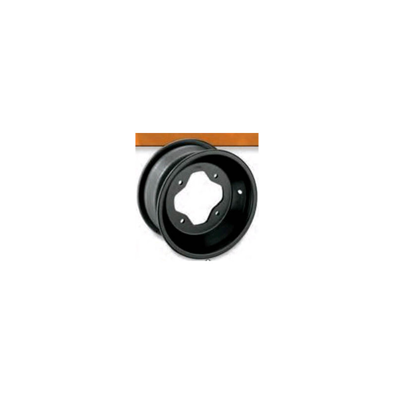 Lot de 2 Jantes Aluminium Bord Roulé AMS Noire AR 9 x 8 - 4 x 115 Quad