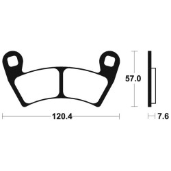 Plaquettes de Frein Métal Fritté Avant 800 RZR4 Polaris