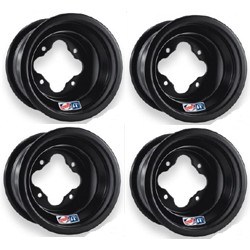 Lot de 4 Jantes Alu Douglas A5 Black Noir 10x5/ 9x8 Kawasaki
