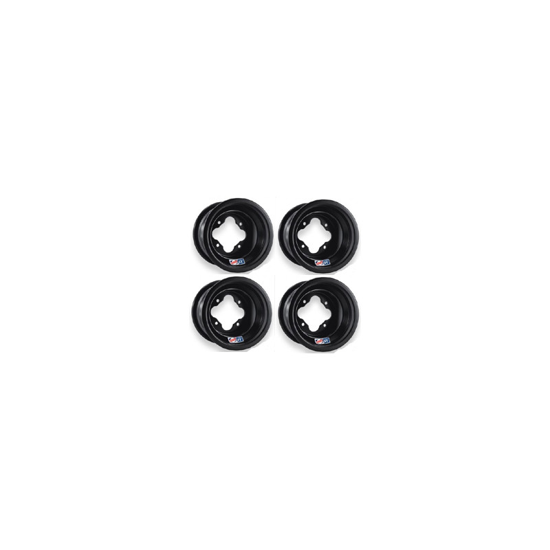 Lot de 4 Jantes Alu Douglas A5 Black Noir 10x5/ 9x8 Kawasaki