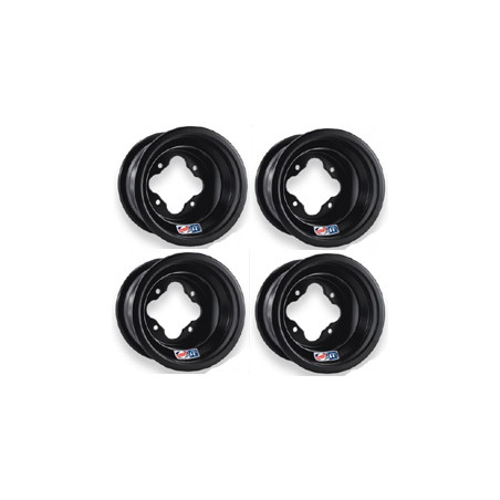 Lot de 4 Jantes Alu Douglas A5 Black Noir 10x5/ 9x8 Kawasaki