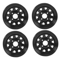 Lot de 4 Jantes Tôle Noire 12x7 4x110 4+3
