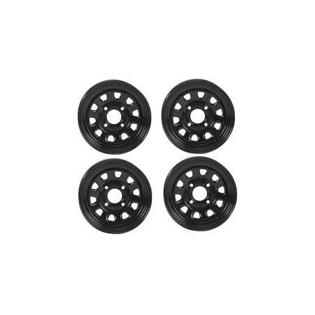 Lot de 4 Jantes Tôle Noire 12x7 4x110 4+3