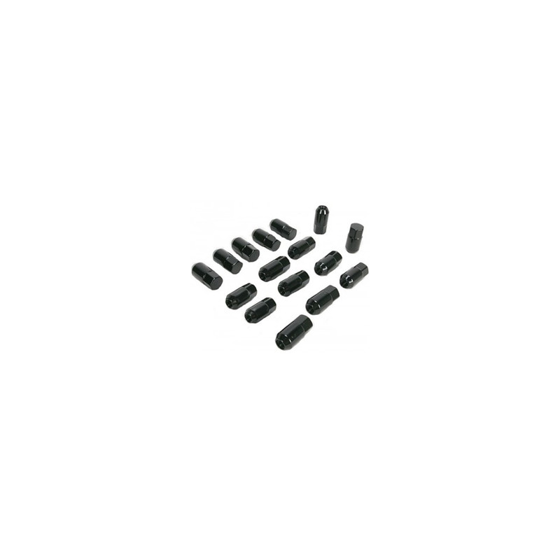 Lot de 16 écrous Noir Conique Moose 10x1.25mm