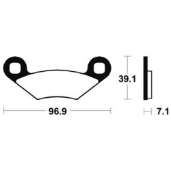 Plaquettes de Frein Arrière 570 RZR Polaris Bendix