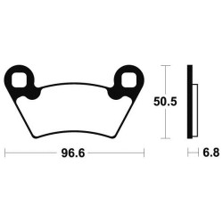 Plaquettes de Frein Arrière RZR 900 XP Polaris