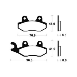 Plaquettes De Frein Mr111 Métal Fritté