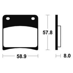 Plaquettes De Frein Mf120 Métal Fritté