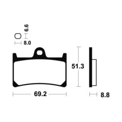 Plaquettes De Frein Mrr134 Métal Fritté