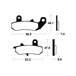 Plaquettes De Frein Mr135 Métal Fritté