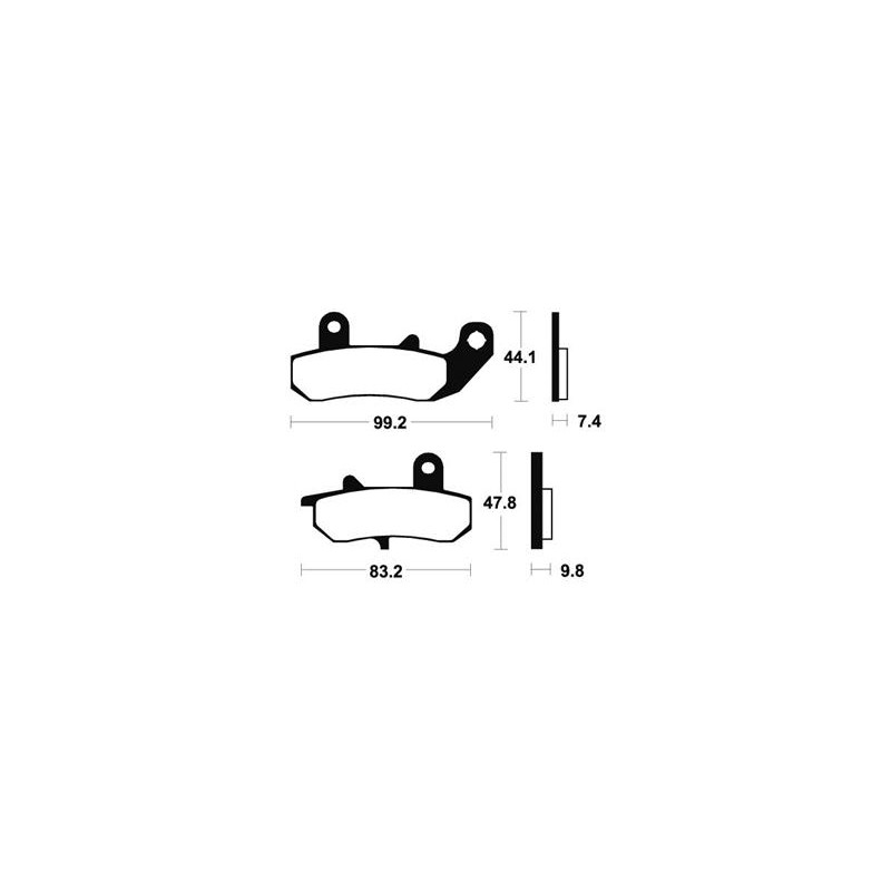 Plaquettes De Frein Mr135 Métal Fritté