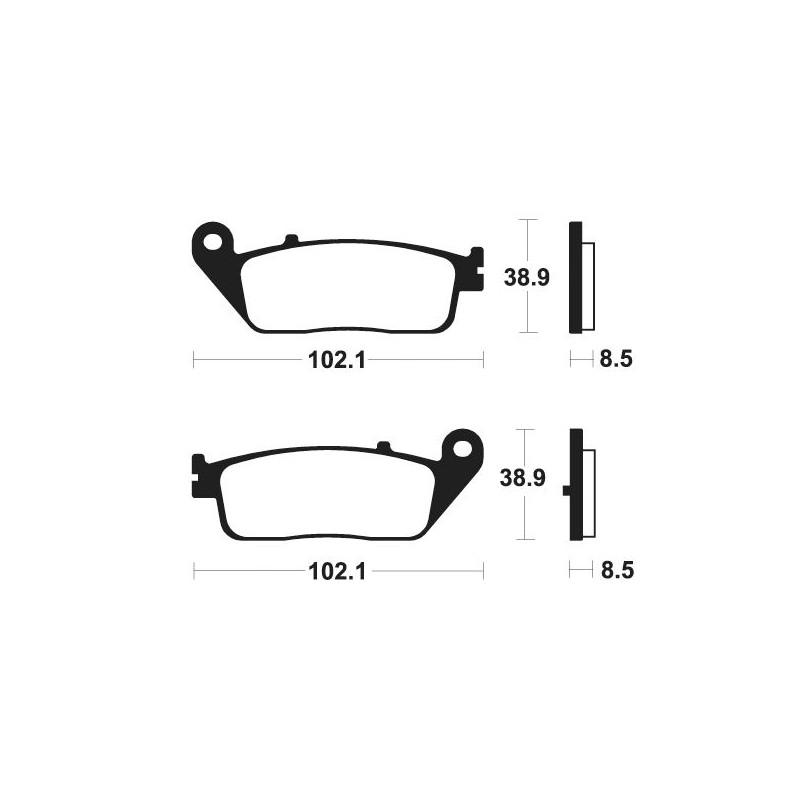 Plaquettes De Frein Avant Type Mss383 Metal Fritté
