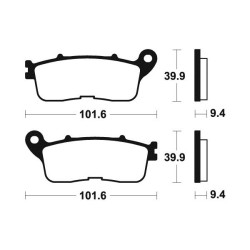 Plaquettes De Frein Mr392 Métal Fritté