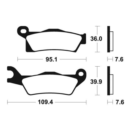 Plaquettes De Frein Mo410 Métal Fritté