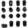 Ecrou de Roue Conique Noir Douglas 10x1.25