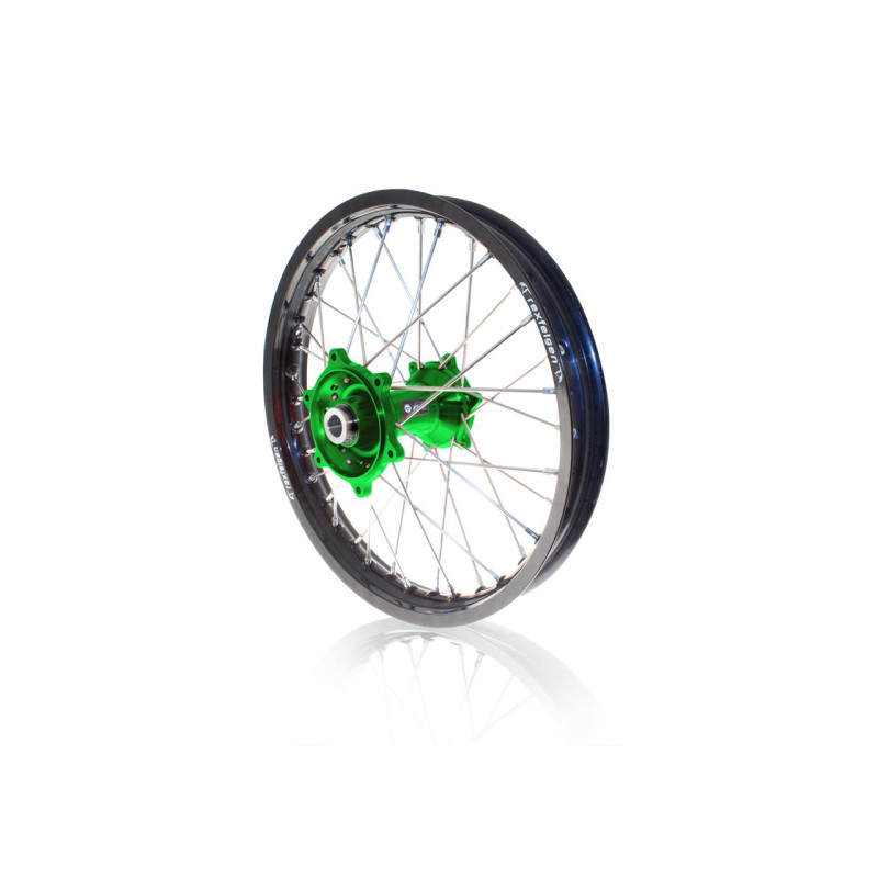 Roue Arrière Complète Art 19X2.15 Jante Noire/Moyeu Vert Kx450f Kawasaki
