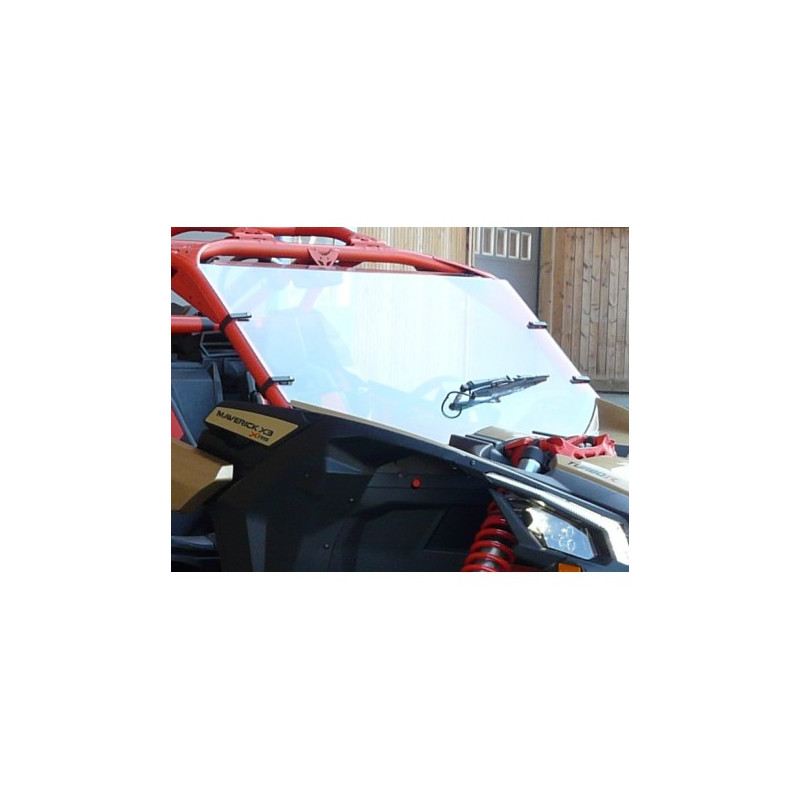 Pare Brise Polycarbonate Anti Abrasion essuyage 175° Maverick X3 can-am fabrication française