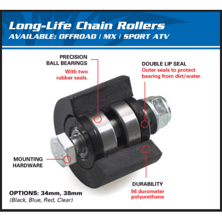 Roulette de Chaine Racing All Balls Inférieur 700 Raptor Yamaha