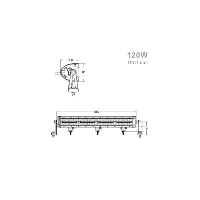 Projecteur Rectangulaire LED 120W 10800 Lumen Epistar LED 56cm