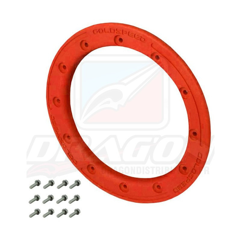 Frette PHD et Visserie GOLDSPEED Beadlock 9 pouces Rouge
