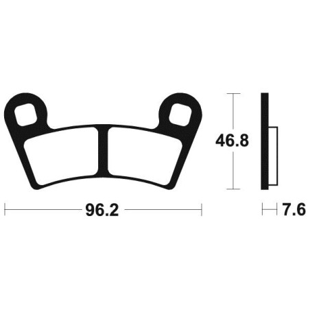 Plaquettes de Frein TECNIUM Arrière 525 Outlaw Polaris