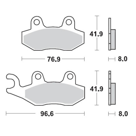 Plaquette De Freins Avant Gauche MOTO-MASTER Pour 700 Raptor Yamaha