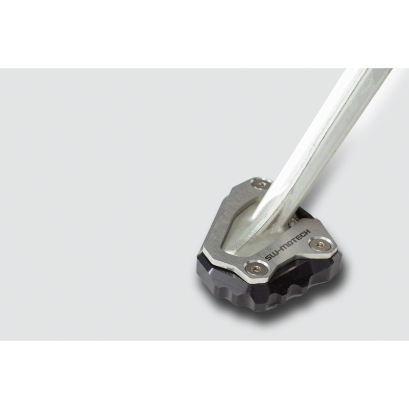 Extension de pied de béquille latérale. Noir/Gris. Yamaha YZF-R1 (15-), MT-10 (16-)