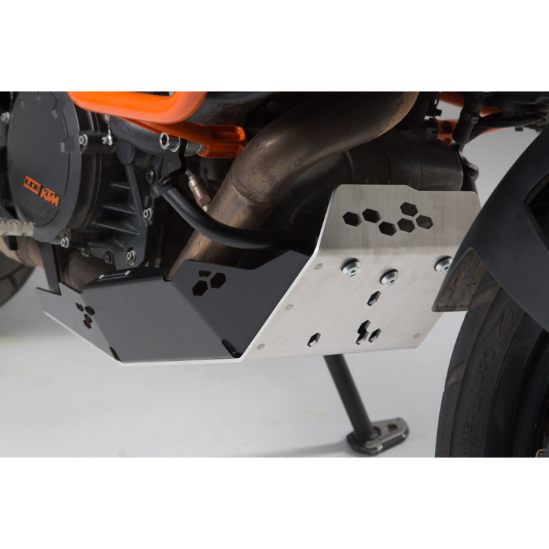 Sabot moteur. Noir/Gris. KTM 1090 Adv, 1190 Adv/R, 1290 SAdv