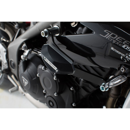 Kit de patins de cadre. Noir. Kawasaki Z 800 (12-16)