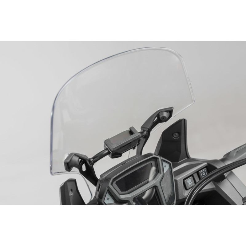 Support GPS pour barre Ø 10/12 mm. Noir