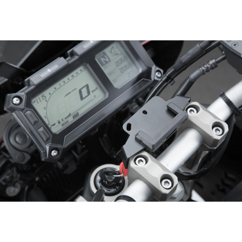 Support GPS pour guidon. Noir. Yamaha MT-09 Tracer/ Tracer 900GT