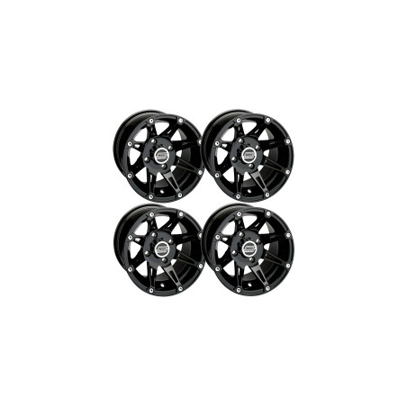 Lot de 4 Jantes Type 387X Noire Moose 14x7 4x156 4+3