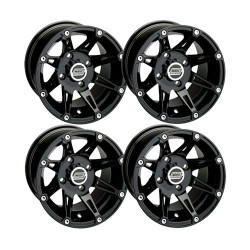 Lot de 4 Jantes Type 387X Noire Moose 14x7 4x136 4+3 Quad SSV