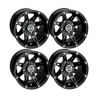 Lot de 4 Jantes Type 387X Noire Moose 14x7 4x136 4+3 Quad SSV