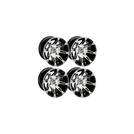 Lot de 4 Jantes Type 387X Machined Moose 14x7 4x136 4+3 Quad SSV