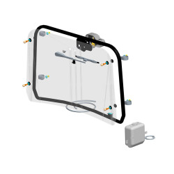 Pare-brise avant SARRAZIN polycarbonate avec essuie-glace CF Moto Zforce 1000