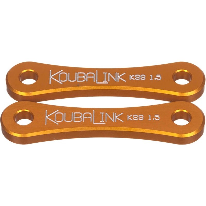 Kit de rabaissement de selle KOUBALINK (38.1 mm) orange - Kawasaki KL250 / Super Sherpa